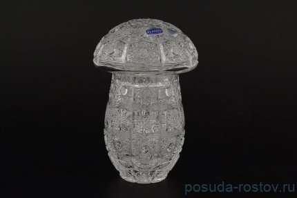 Вазочка 18 см с крышкой &quot;Glasspo /Хрусталь резной&quot; / 054710