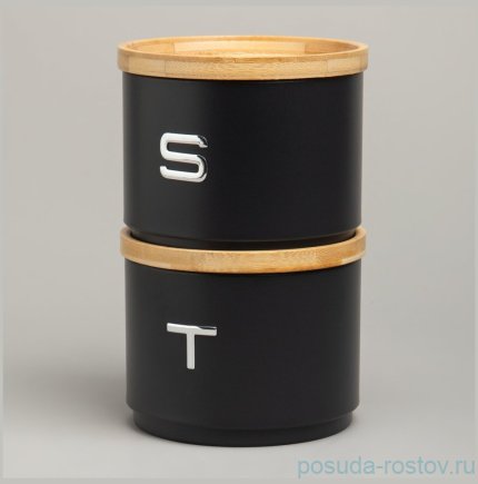 Набор банок для сыпучих продуктов 11 х 16 см 2 шт штабелируемые Agness / 377962