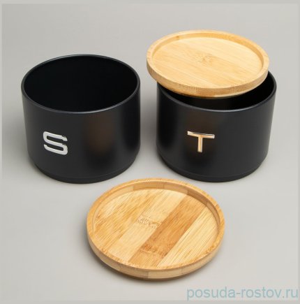 Набор банок для сыпучих продуктов 11 х 16 см 2 шт штабелируемые Agness / 377962