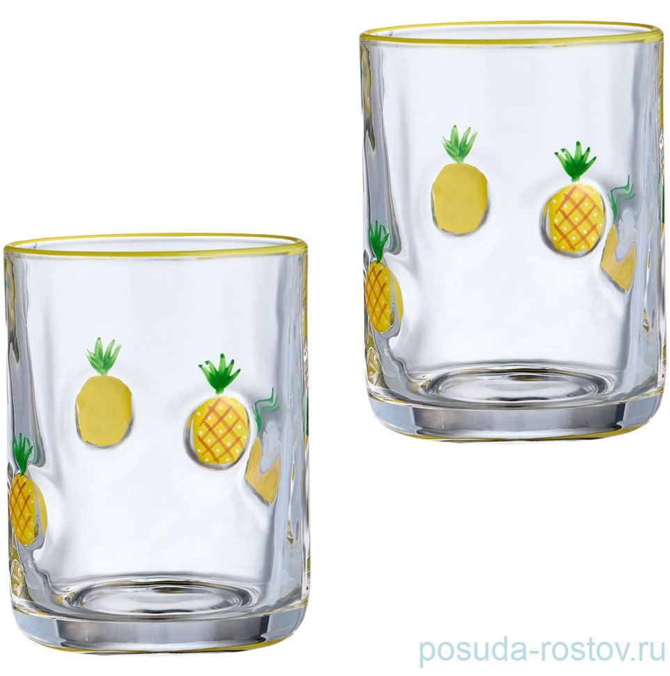 Стаканы для виски 400 мл 2 шт "Fruity pineapple" / 379693 Стаканы для виски 400 мл 2 шт "Fruity pineapple" / 379693