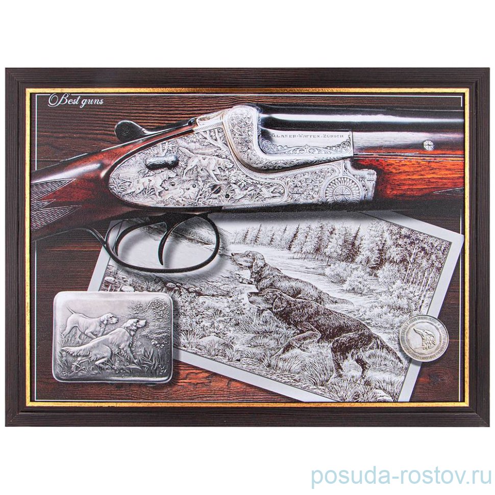 Фотопостер 50 х 70 см "Охотничье ружьё" /рамка венге с золотом / 275142