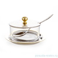 Ёмкость для сыпучих продуктов 12 см с крышкой &quot;Саммер Голд&quot; нерж. сталь / 103694