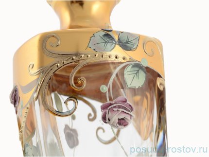 Набор для водки 7 предметов (графин 500 мл + 6 стопок по 50 мл) &quot;Квадро /Розовая нежность&quot; E-S / 140072