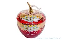 Ваза с крышкой - яблоко &quot;Лепка красная&quot; большая / 046763