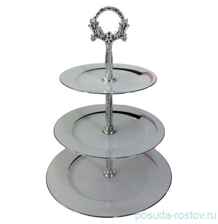 Этажерка 3-х ярусная &quot;Сильвия /Сиренево-чёрная стрела&quot; / 232115