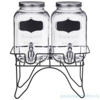 Диспенсеры для напитков по 4 л 2 шт на подставке 14 х 14 х 26 см &quot;Kitchen&quot; / 350113