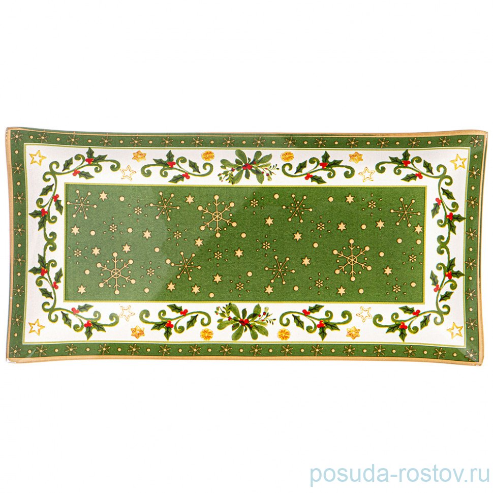 Блюдо 24 х 12 см прямоугольное "рождественская сказка" / 355069