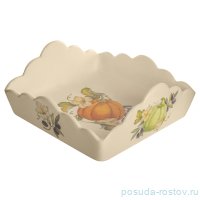 Салфетница 22 х 22 см квадратная &quot;Artigianato ceramico /Тыква&quot; / 230428