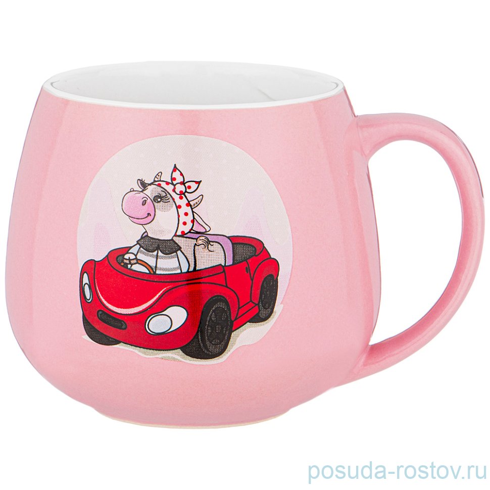 Кружка 350 мл "Милая коровка /Розовая" / 227180