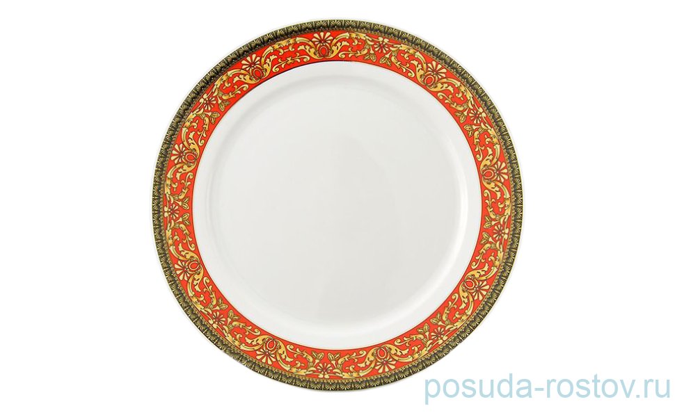 Блюдо 30 см круглое "Сабина /Цветочный узор на красном" / 159047 Блюдо 30 см круглое "Сабина /Цветочный узор на красном" / 159047