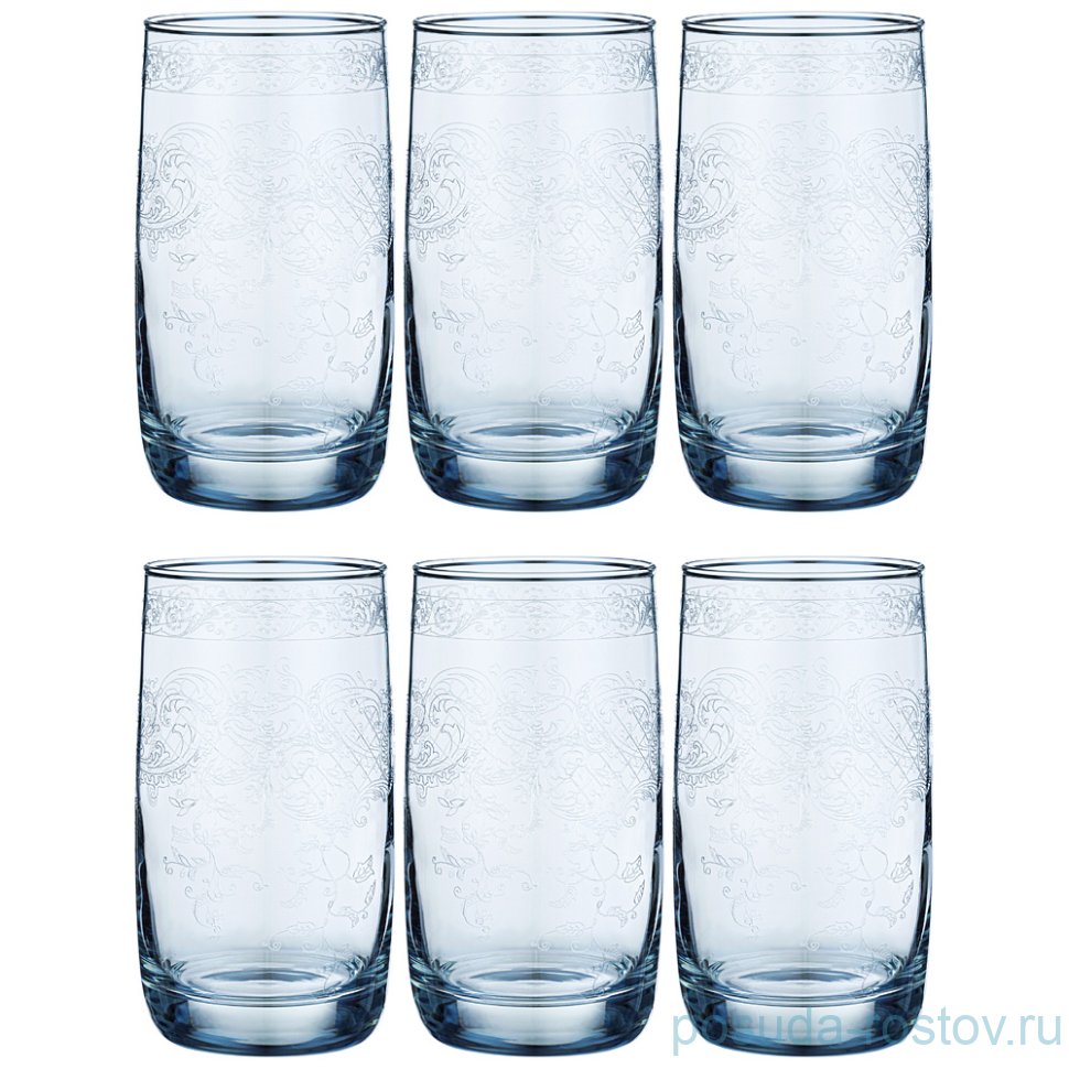 Стаканы для воды 330 мл 6 шт "Light blue /Ренесанс" / 263433