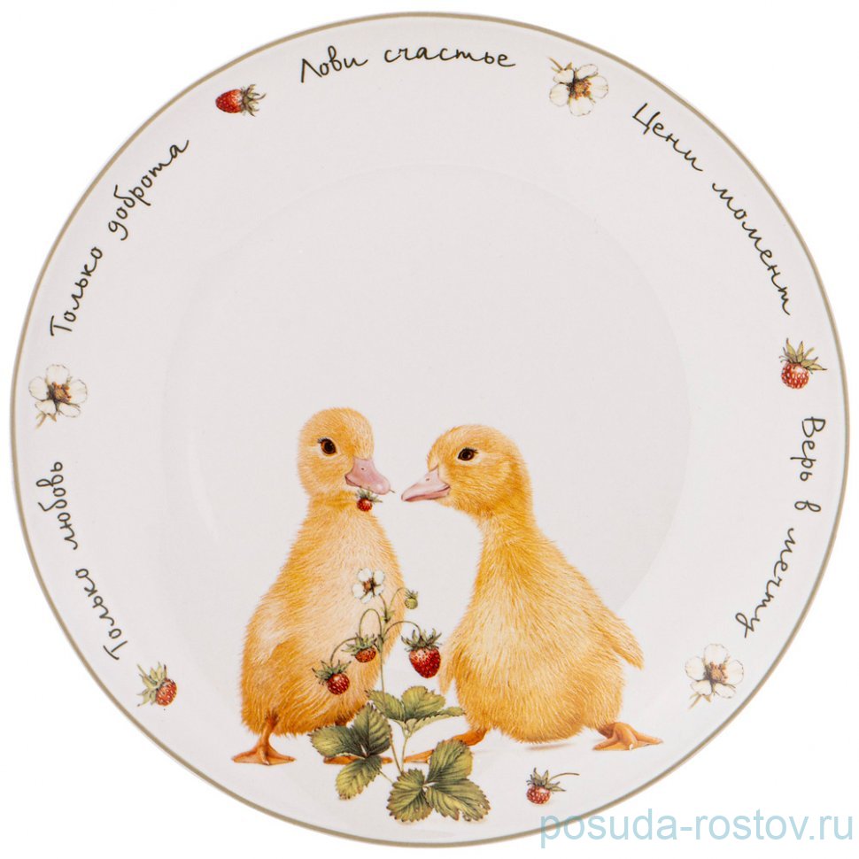 Тарелка 20,5 см "Лови счастье /Утята" / 337903