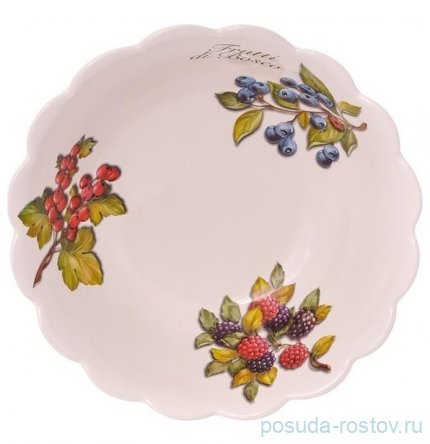 Блюдо 30 см круглое глубокое &quot;Artigianato ceramico /Лесные ягоды&quot; / 348552