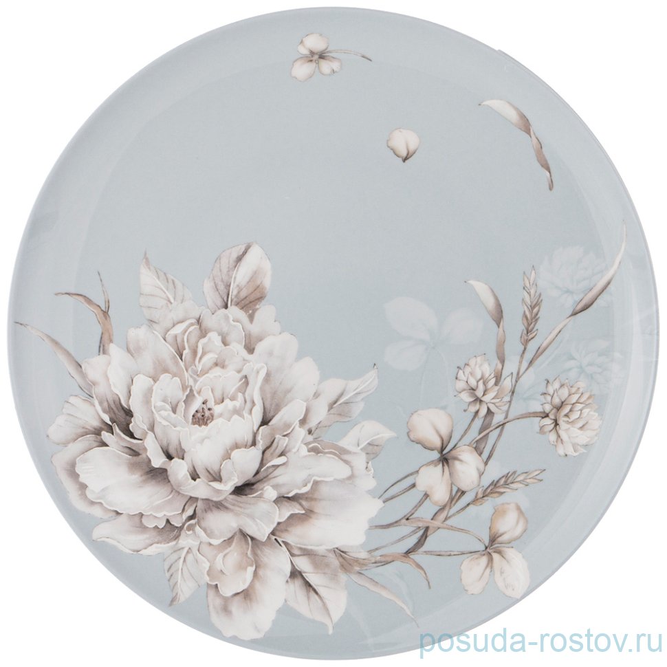 Тарелка 25,5 см голубая "White flower" / 268555 Тарелка 25,5 см голубая "White flower" / 268555