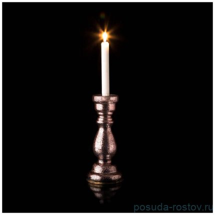 Подсвечник 11,5 х 11,5 х 26 см розовый / 272901
