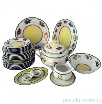 Столовый сервиз на 6 персон 27 предметов &quot;Роза /Фрукты /СК&quot; / 232297