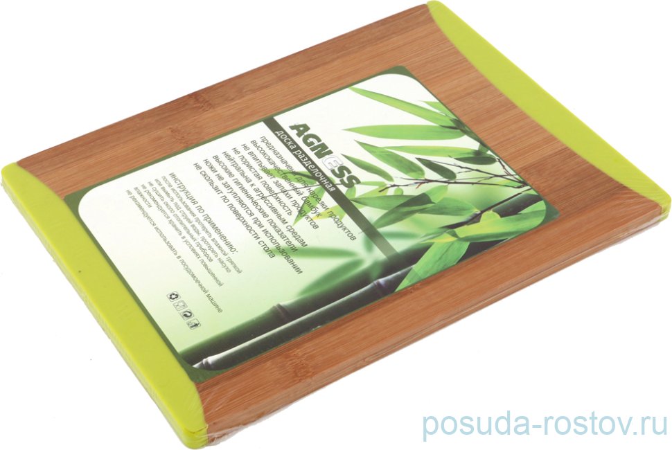 Доска разделочная 27 х 20 х 1 см бамбук "AGNESS" / 200190 Доска разделочная 27 х 20 х 1 см бамбук "AGNESS" / 200190
