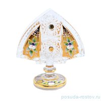 Салфетница 14 см &quot;Хрусталь с золотом&quot; / 044499