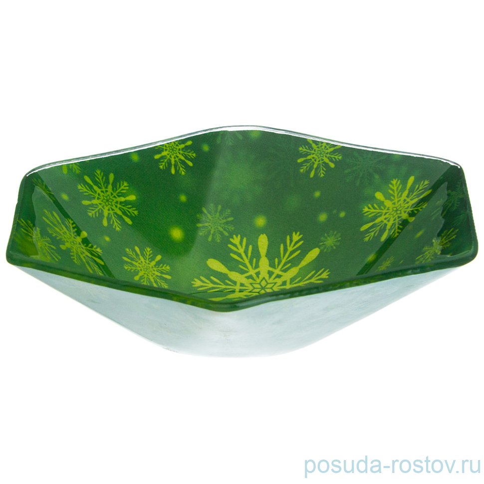 Салатник 15 см зелёный "новогодний калейдоскоп /снежинки" / 268448 Салатник 15 см зелёный "новогодний калейдоскоп /снежинки" / 268448