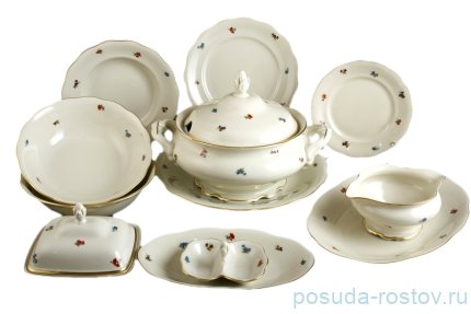 Столовый сервиз на 6 персон 26 предметов &quot;Аляска /Мелкие цветы /СК&quot; / 095687