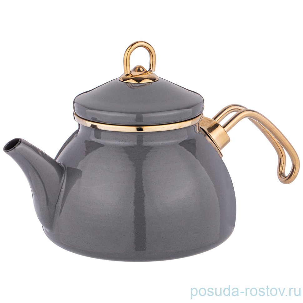 Чайник 1,1 л эмалированный серый "Agness /Deluxe" / 220897