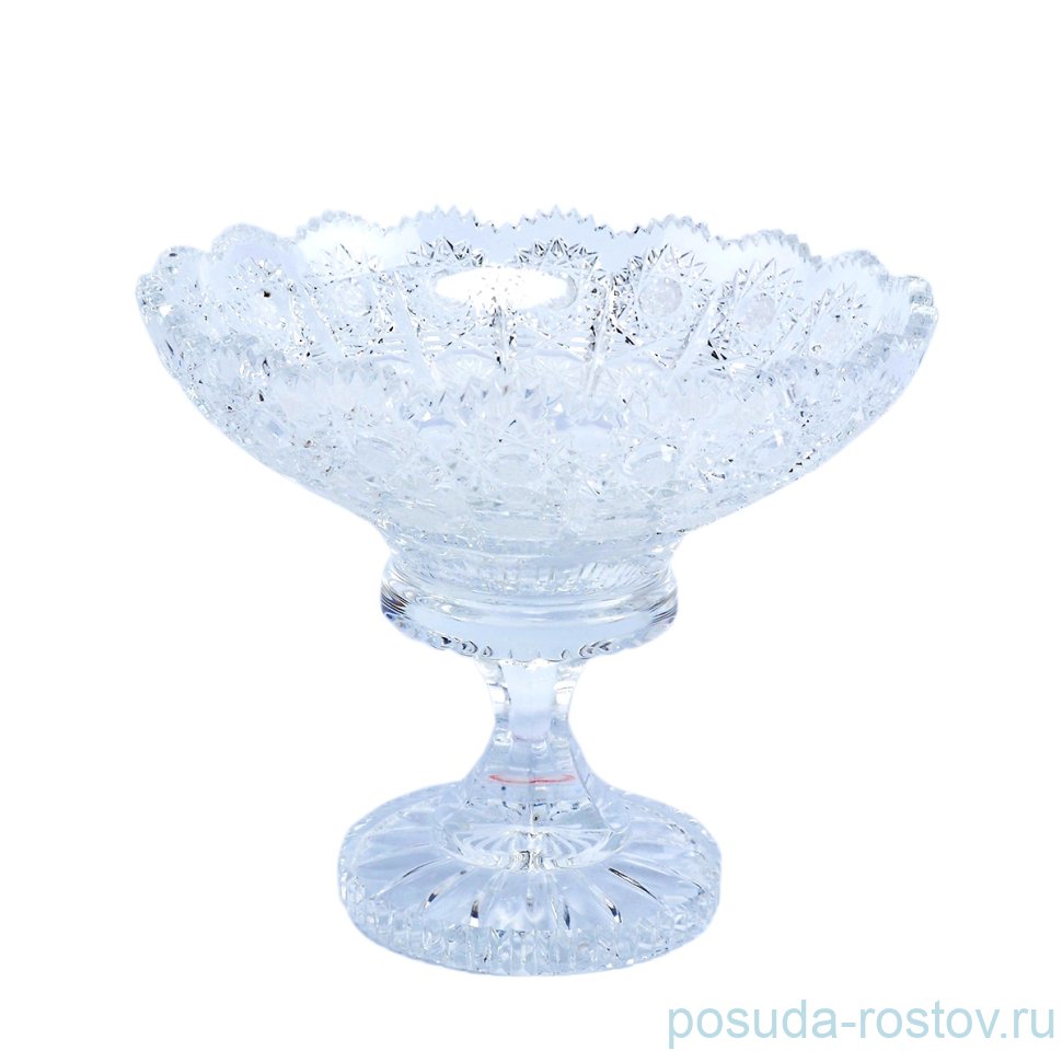 Вазочка 15 см н/н "S.Crystal /Хрусталь резной" / 064138