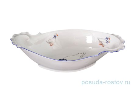 Салатник 24 см витой &quot;Корона /Гуси&quot; / 087377