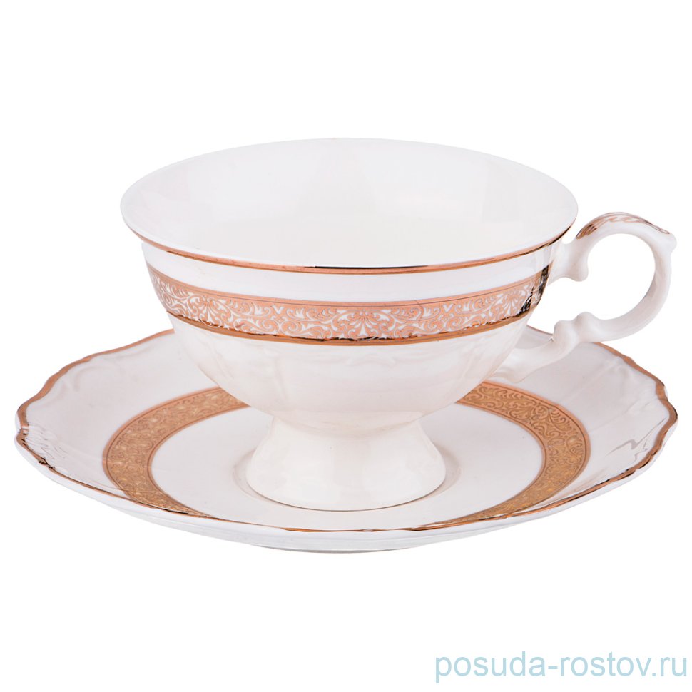 Чайная пара 230 мл 1 шт "Лента с орнаментом" / 189707 Чайная пара 230 мл 1 шт "Лента с орнаментом" / 189707