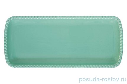 Блюдо 36 х 16 см прямоугольное аквамарин &quot;Tiffany&quot; / 332521