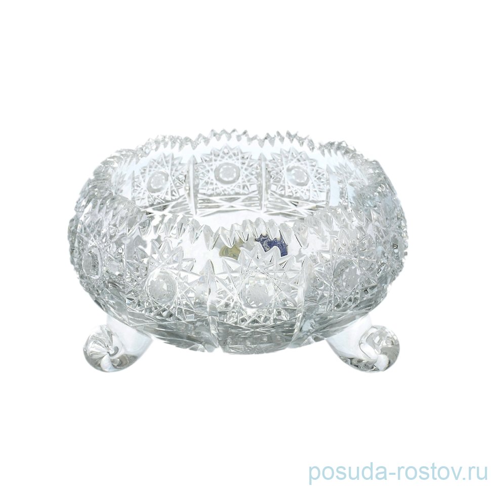 Вазочка 13 см на 3-х ножках "S.Crystal /Хрусталь резной" / 060347