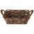 Корзинка 25 х 20 х 8/11 см с ручками "Натурель /темное плетение" / 342746