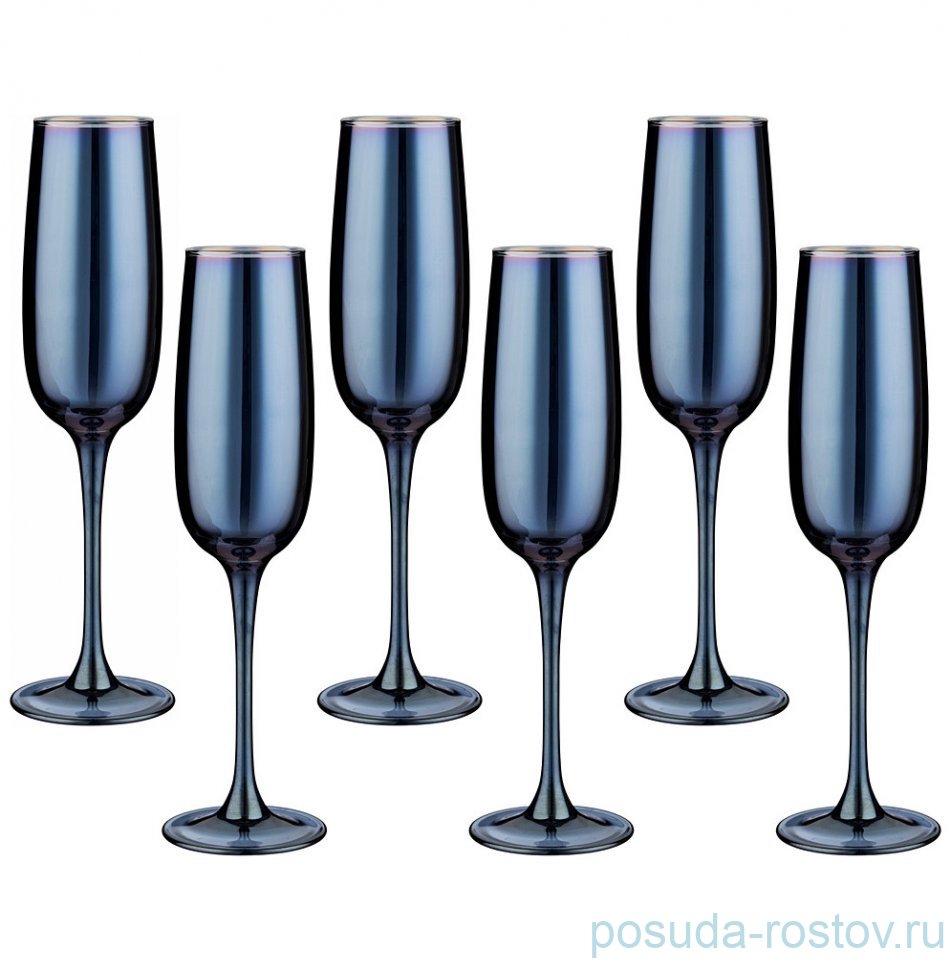 Бокалы для шампанского 175 мл 6 шт "Блюберри" / 307535