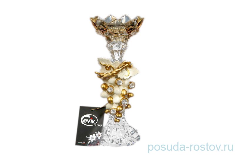 Подсвечник 26 см  Cevik Group "Cevik /Виноград с стразами" / 071058