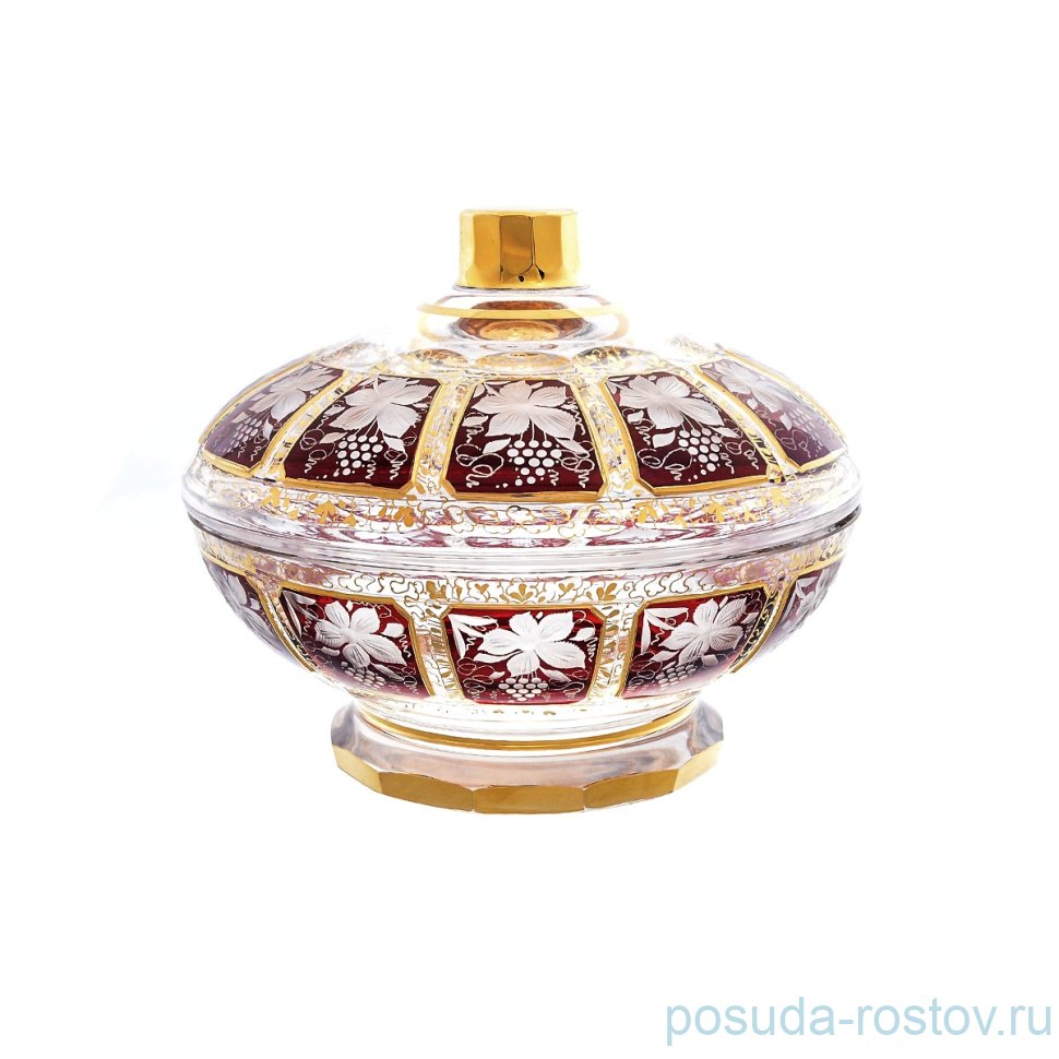 Конфетница 18 см с крышкой "Эгерманн /Гранат /Виноградная гроздь" / 165301