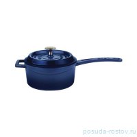 Ковш 16 см с металлической ручкой и крышкой 1,35 л &quot;Lava /Blue&quot; / 221029