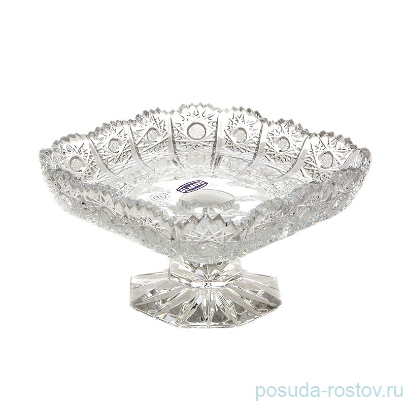 Вазочка 12 см н/н "Glasspo /Хрусталь резной" / 028491