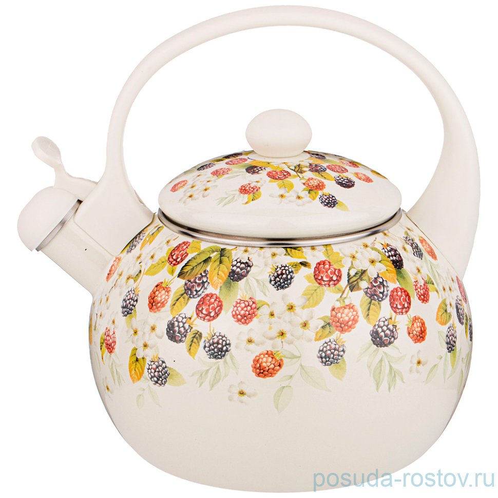 Чайник 2,2 л эмалированный со свистком "ежевика" / 270673