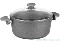 Кастрюля 20 х 10 см антипригарное покрытие 2,6 л серая &quot;GRANITE SINGLES&quot; / 295711