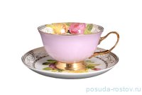 Набор чайных пар 6 шт низкие &quot;Радуга /Pink&quot; / 117185