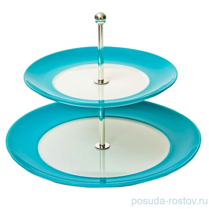 Этажерка 27 х 21 см 2-х ярусная голубая, белая внутри "Вехтерсбах" / 060579 Этажерка 27 х 21 см 2-х ярусная голубая, белая внутри "Вехтерсбах" / 060579