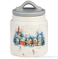 Банка для сыпучих продуктов 10 х 14 см 500 мл &quot;С новым годом!&quot; / 379573