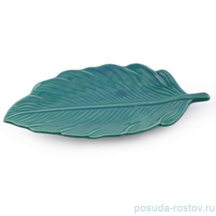 Блюдо 30 см Лист зелёное &quot;Yesil&quot; / 287543