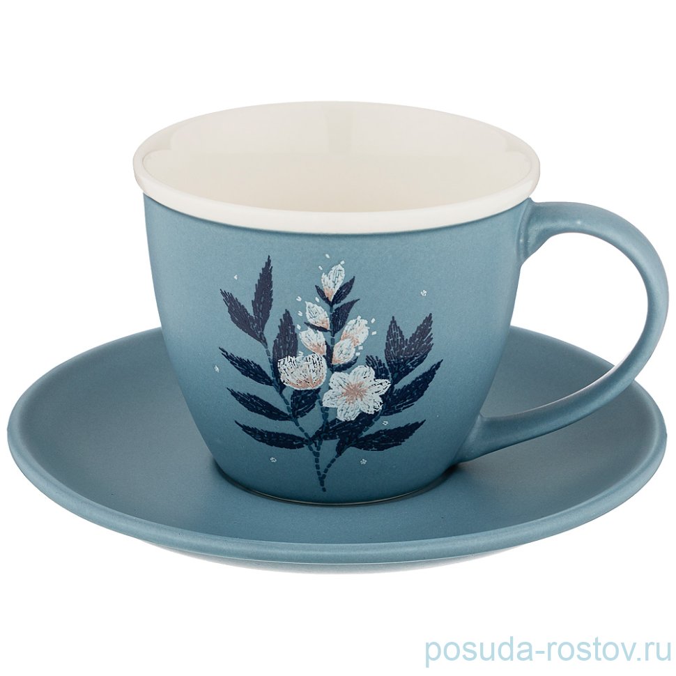 Чайная пара 250 мл 1 шт синяя "кофемания" / 210559