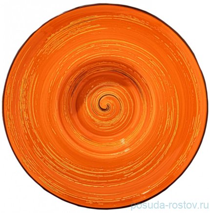 Тарелка 24 см глубокая оранжевая &quot;Spiral&quot; / 261581