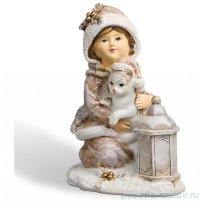 Статуэтка 7,5 х 5,5 х 9 см &quot;Девочка с котенком&quot; / 378887