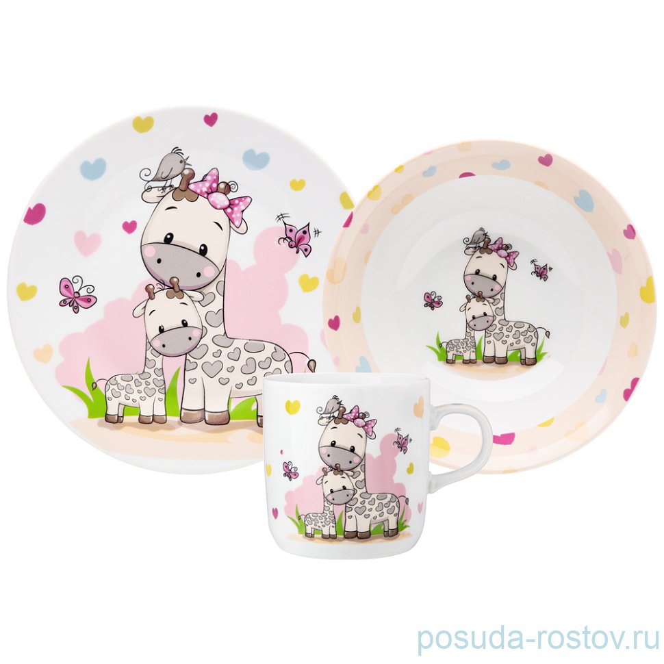 Детский набор 3 предмета "Жирафы" / 255149 Детский набор 3 предмета "Жирафы" / 255149