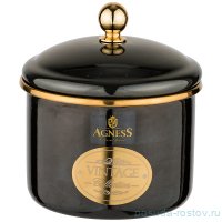 Банка для сыпучих продуктов 12 х 9 см эмалированная 1 л шоколад &quot;agness /тюдор&quot; / 209821