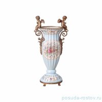 Ваза для цветов 25,5 х 14 х 49 см декоративная голубая &quot;Ангелочки&quot; / 342687