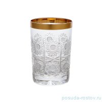 Стаканы для виски 200 мл 6 шт &quot;Фелиция /Хрусталь резной с золотом&quot; / 100094