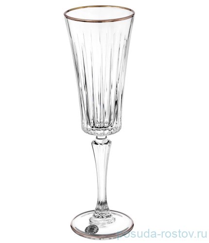 Бокалы для шампанского 210 мл 6 шт &quot;Таймлесс /Отводка платина&quot;  / 273885